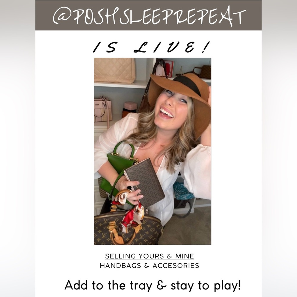 @Poshsleeprepeat is Live-handbags & accesories❤️ Friday mornings at 9 am EST❤️